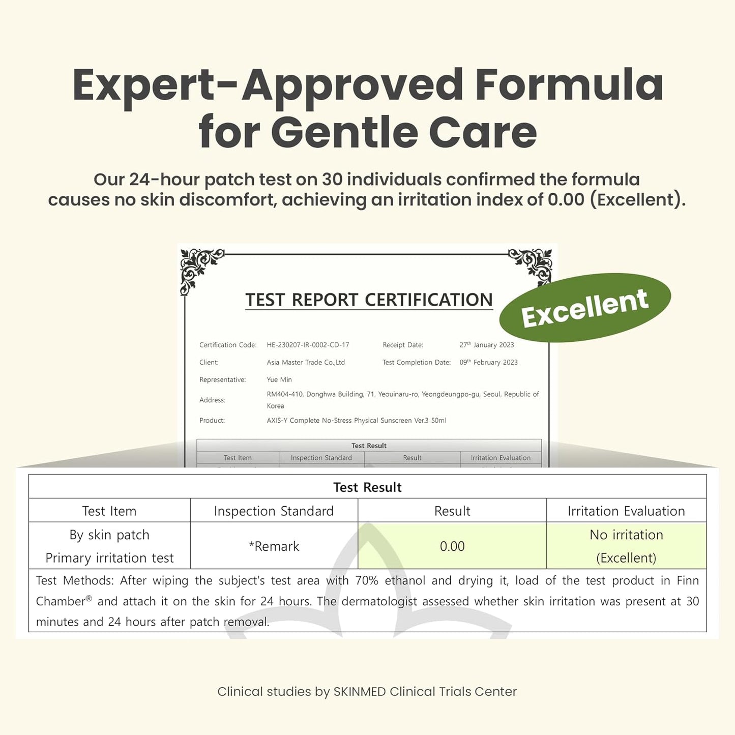 AXIS-Y Complete No-Stress Physical Sunscreen V3 - SPF 50 Mineral Face Sunscreen Moisturizer with 2% Niacinamide, Zinc Oxide for Broad Spectrum Sun Care - Vegan Korean Skin Care -1.69 fl. oz.